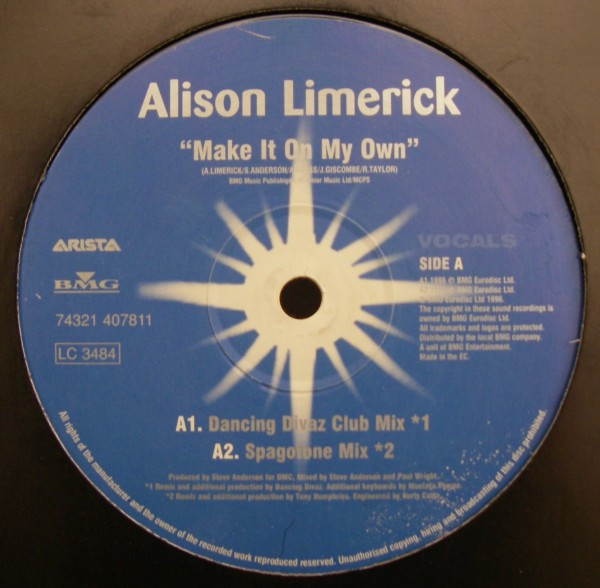 Alison Limerick - Make It On My Own | Arista (74321 407811)