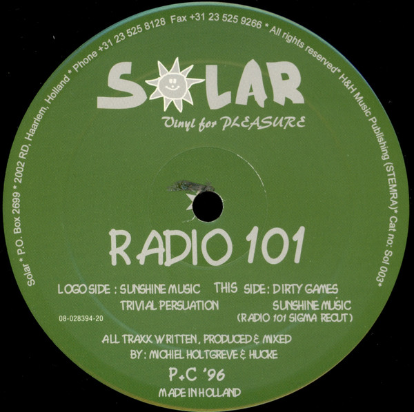 Radio 101 - Sunshine Music | Solar Vinyl For Pleasure (Sol 003)