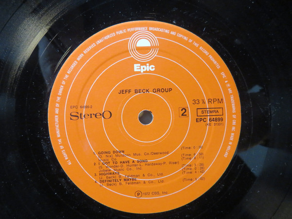 Jeff Beck Group - Jeff Beck Group | Epic (EPC 64899) - 4