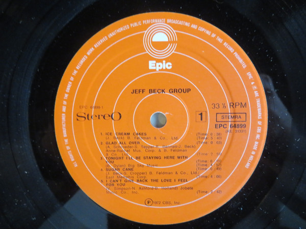 Jeff Beck Group - Jeff Beck Group | Epic (EPC 64899) - 3