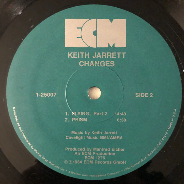 Keith Jarrett , Gary Peacock , Jack DeJohnette - Changes | ECM Records (1-25007) - 4
