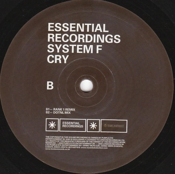 System F - Cry | Essential Recordings (ESX14) - 4 System F - Cry | Essential Recordings (ESX14) - 4