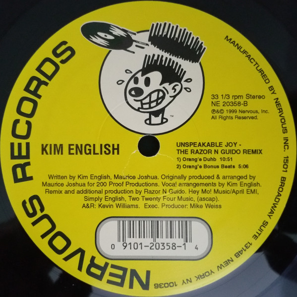 Kim English - Unspeakable Joy - The Razor N' Guido Remix | Nervous Records (NE 20358) - 3