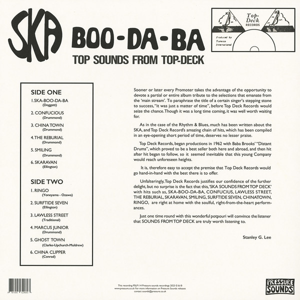 The Skatalites - Ska Boo-Da-Ba (Top Sounds From Top Deck) | Pressure Sounds (114)