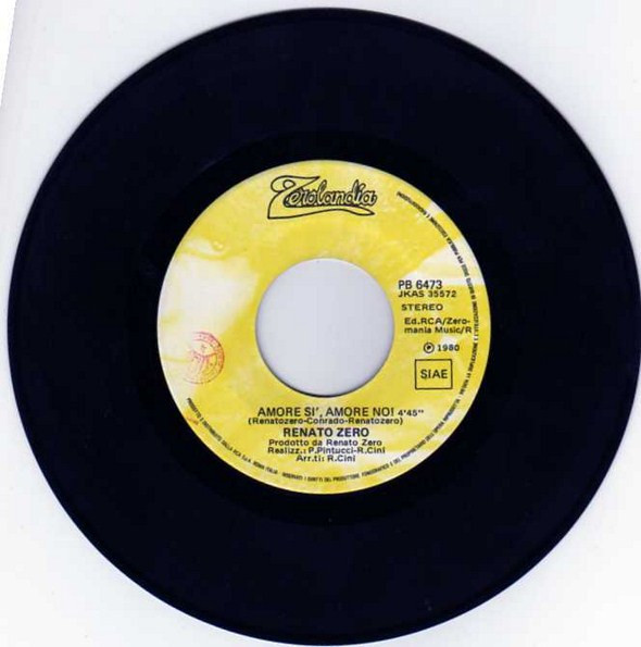 Renato Zero - Amico / Amore Si, Amore No | Zerolandia (PB 6473) - 4