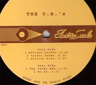 U.B.'s - African Voodoo | Electric Souls (ES  1)