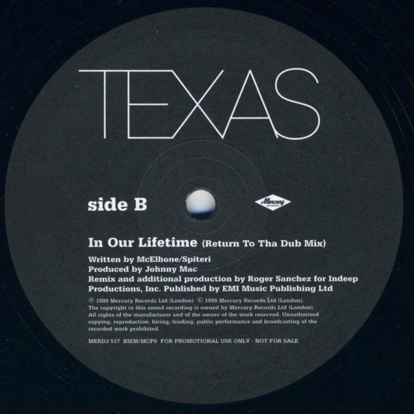Texas - In Our Lifetime | Mercury (MERDJ 517) - 2