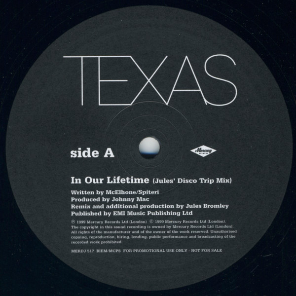 Texas - In Our Lifetime | Mercury (MERDJ 517) - main
