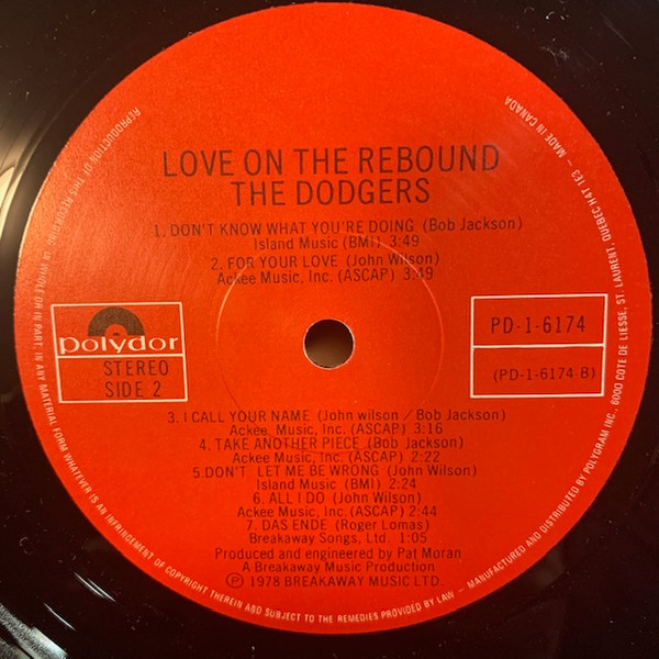 The Dodgers - Love On The Rebound | Polydor (PD-1-6174) - 4 The Dodgers - Love On The Rebound | Polydor (PD-1-6174) - 4