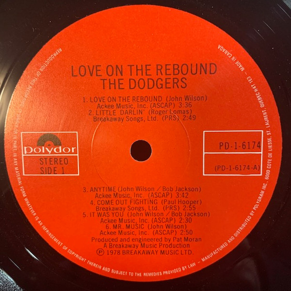 The Dodgers - Love On The Rebound | Polydor (PD-1-6174) - 3 The Dodgers - Love On The Rebound | Polydor (PD-1-6174) - 3