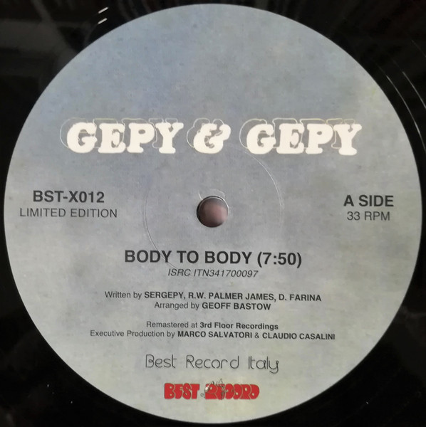 Gepy & Gepy - Body To Body | Best Record Italy (BST-X012) - 3 Gepy & Gepy - Body To Body | Best Record Italy (BST-X012) - 3