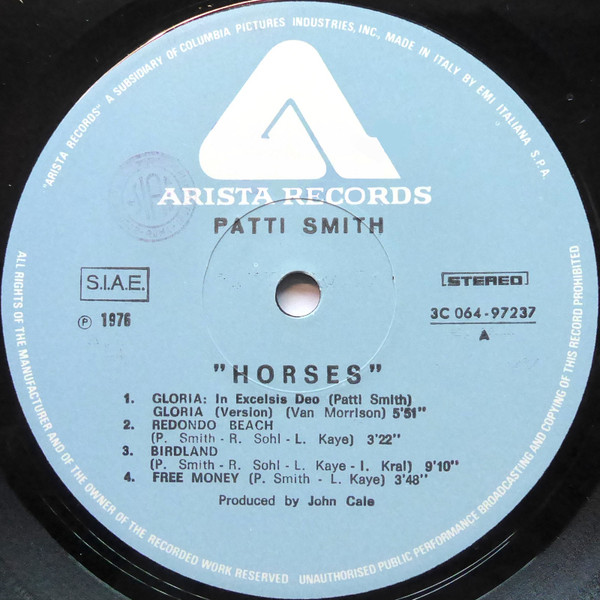 Patti Smith - Horses | Arista (3C 064 97237) - 3