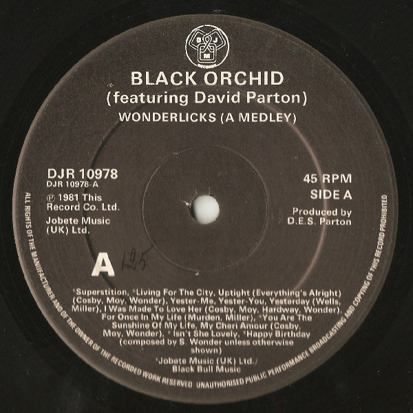 Black Orchid Featuring David Parton - Wonderlicks (A Medley) | DJM Records (DJR 10978)