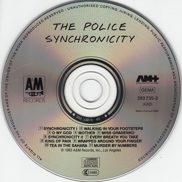 The Police - Synchronicity | A&M Records (393 735-2) - 3
