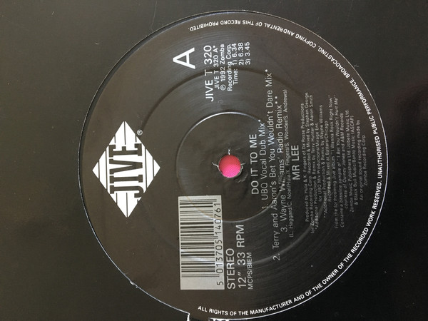 Mr. Lee - Do It To Me | Jive (JIVE T 320) Mr. Lee - Do It To Me | Jive (JIVE T 320)