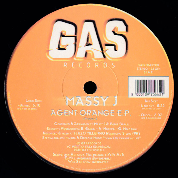 Massy J - Agent Orange E.P. | GAS Records (SAG 004) - main