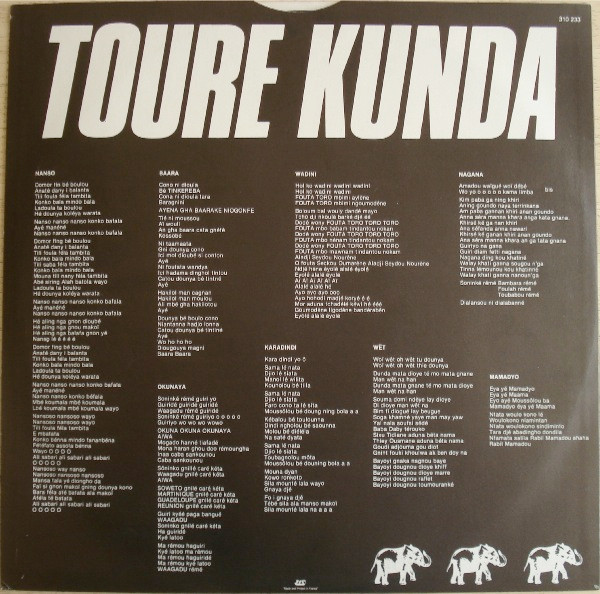 Touré Kunda - Toubab Bi | Trema (310 233) - 3