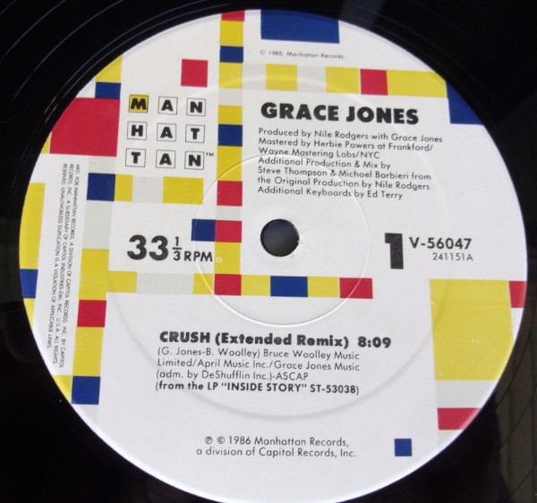 Grace Jones - Crush | Manhattan Records (V-56047) - 4