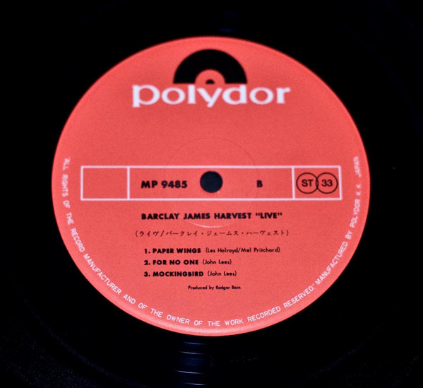 Barclay James Harvest - Live | Polydor (MP 9484/5) - 4