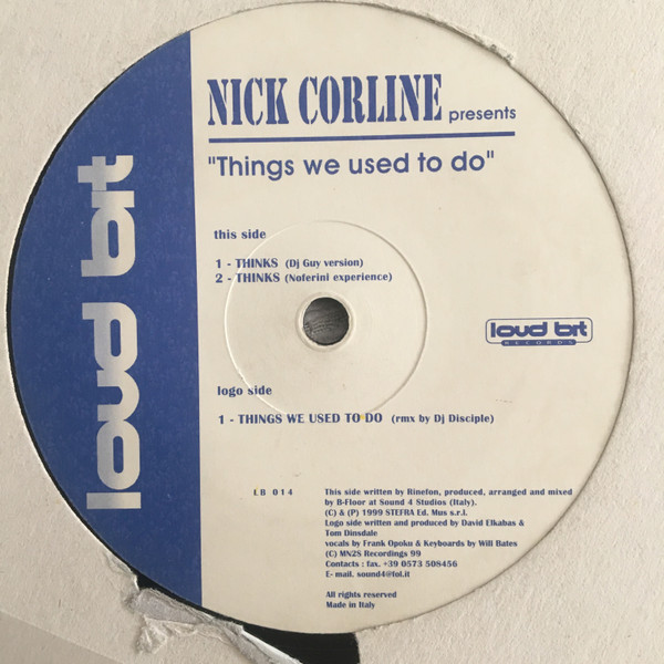 Nick Corline - Things We Used To Do | Loud Bit Records (LB 014) - main Nick Corline - Things We Used To Do | Loud Bit Records (LB 014) - main