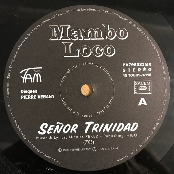 Mambo Loco - Señor Trinidad | Disques Pierre Verany (PV796031MX) - 3 Mambo Loco - Señor Trinidad | Disques Pierre Verany (PV796031MX) - 3