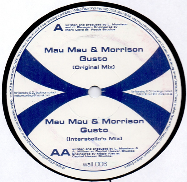 Mau-Mau & Lee Morrison - Gusto | Wallop Recordings (WALL 006) - main