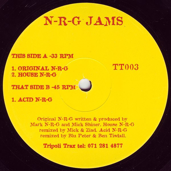 N-R-G Jams - N-R-G Jams | Tripoli Trax (TT003) N-R-G Jams - N-R-G Jams | Tripoli Trax (TT003)