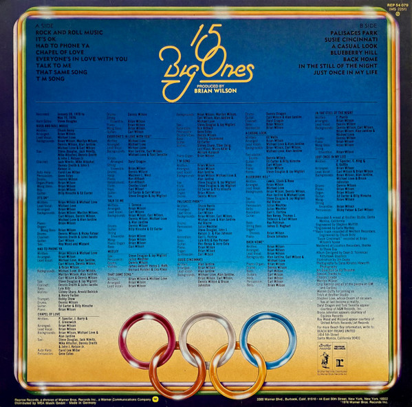 The Beach Boys - 15 Big Ones | Reprise Records (REP 54 079) - 4