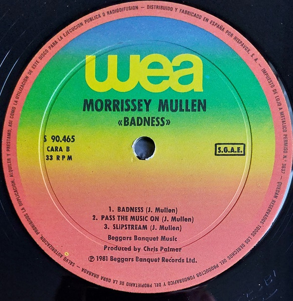 Morrissey Mullen - Badness | WEA (S 90.465) - 4