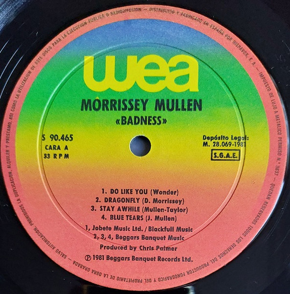 Morrissey Mullen - Badness | WEA (S 90.465) - 3