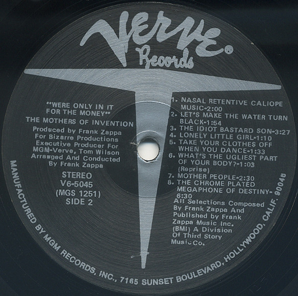 The Mothers - We're Only In It For The Money | Verve Records (V6-5045) - 4