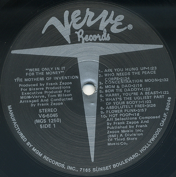 The Mothers - We're Only In It For The Money | Verve Records (V6-5045) - 3