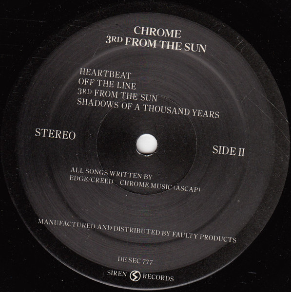 Chrome - 3rd From The Sun | Siren Records (DE SEC 777) - 4