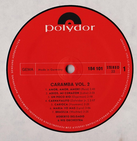 Roberto Delgado & His Orchestra - Caramba Vol. 2 | Polydor (184 101)