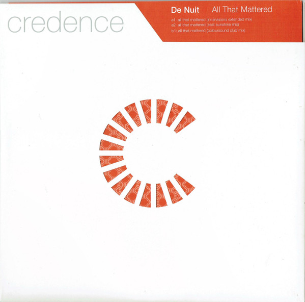 De Nuit - All That Mattered | Credence (12credjy 029) - main De Nuit - All That Mattered | Credence (12credjy 029) - main