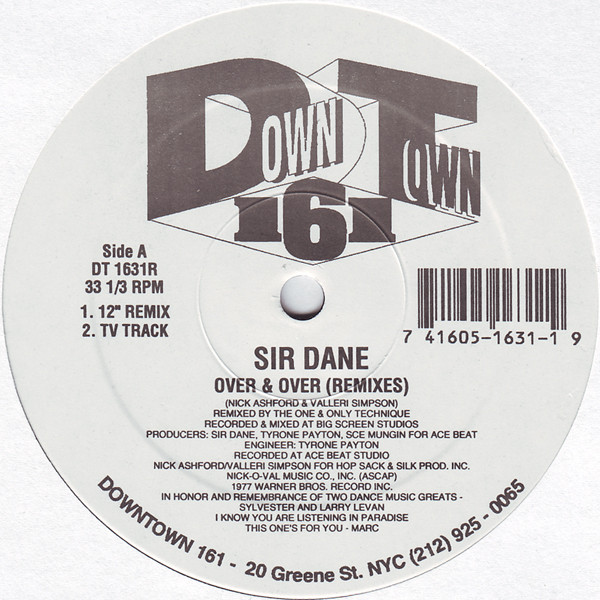 Sir Dane - Over & Over (Remixes) | Downtown 161 (DT 1631R)