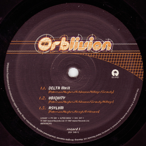 The Orb - Orblivion | Island Records (ILPSD 8055) - 3 The Orb - Orblivion | Island Records (ILPSD 8055) - 3