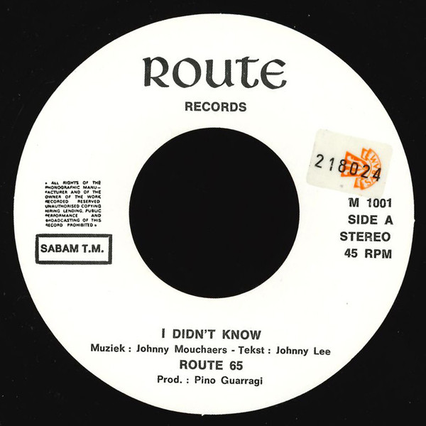 Route 65 - I Didn`t Know | Route Records (M 1001) - 3