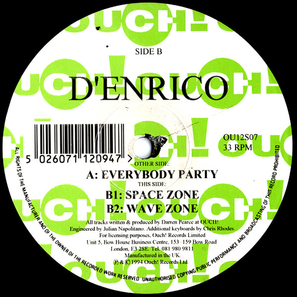 D'Enrico - Everybody Party | Ouch! Records (OU12S07) - 4 D'Enrico - Everybody Party | Ouch! Records (OU12S07) - 4