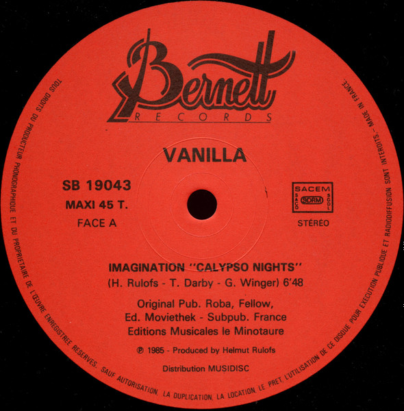 Vanilla - Imagination (Calypso Nights) | Bernett Records (SB 19043) - 3