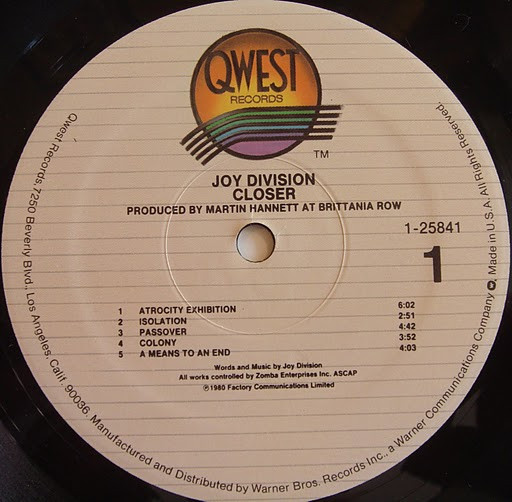 Joy Division - Closer | Qwest Records (9 25841-1) - 4 Joy Division - Closer | Qwest Records (9 25841-1) - 4