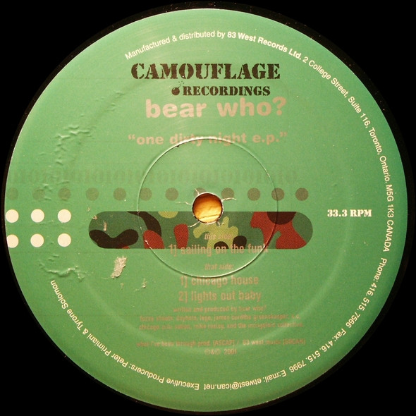 DJ Bear Who ? - One Dirty Night E.P. | Camouflage Recordings (CM 020) - 2