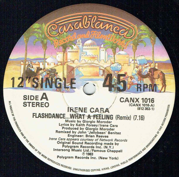 Irene Cara - Flashdance... What A Feeling (Remix) | Casablanca (CANX 1016) - 3 Irene Cara - Flashdance... What A Feeling (Remix) | Casablanca (CANX 1016) - 3
