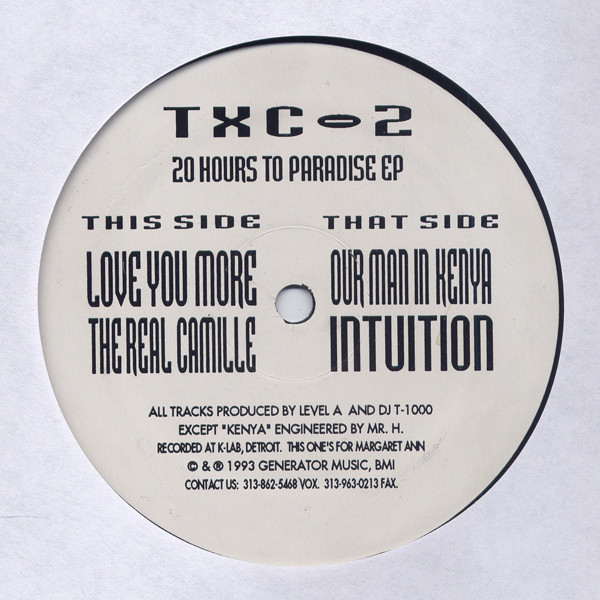 TXC - 20 Hours To Paradise EP | Generator Records (GEN003)