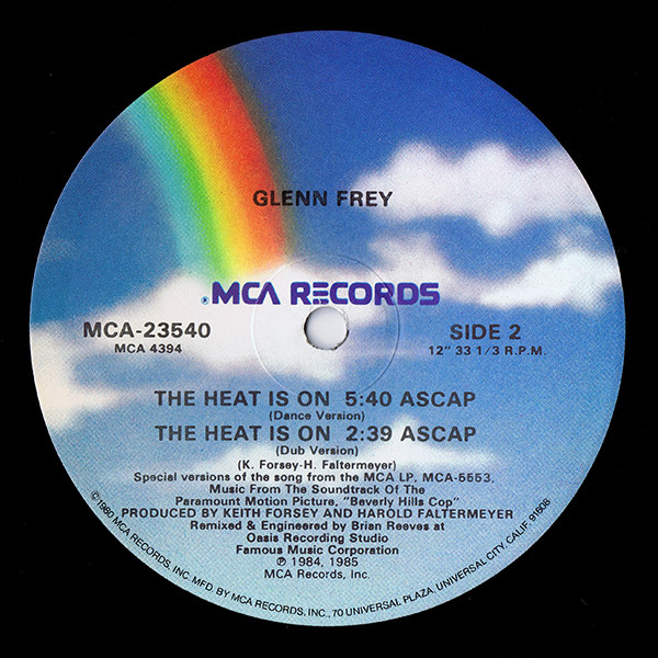 Glenn Frey - The Heat Is On | MCA Records (MCA-23540) - 2 Glenn Frey - The Heat Is On | MCA Records (MCA-23540) - 2