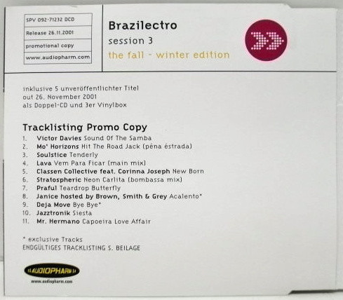 Various - Brazilectro: Session 3: The Fall - Winter Edition | Audiopharm (SPV 092-71232-P CD)