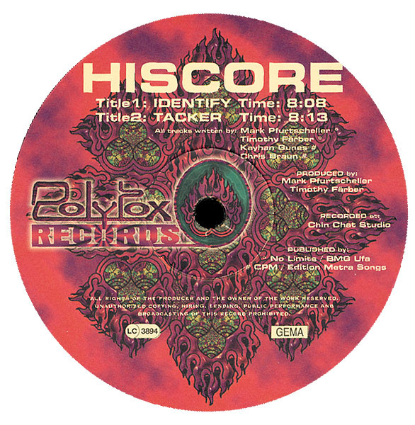 Hiscore - Identify / Tacker | Polytox Records (PR 0017)