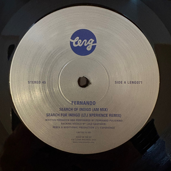 Fernando Pulichino - Search Of Indigo | Leng (LENG071) - main Fernando Pulichino - Search Of Indigo | Leng (LENG071) - main