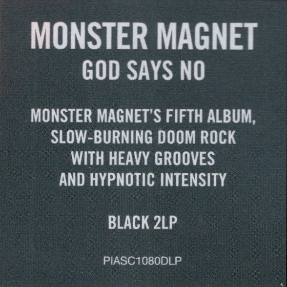 Monster Magnet - God Says No | A&M Records (5400863202149) - 2