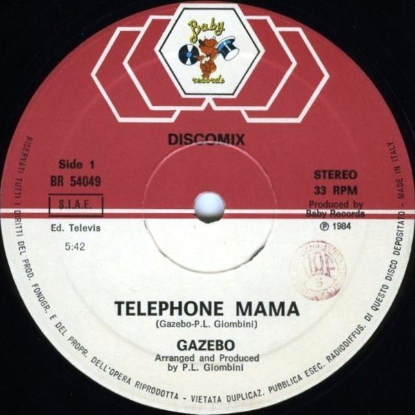 Gazebo - Telephone Mama | Baby Records (BR 54049) - 3 Gazebo - Telephone Mama | Baby Records (BR 54049) - 3